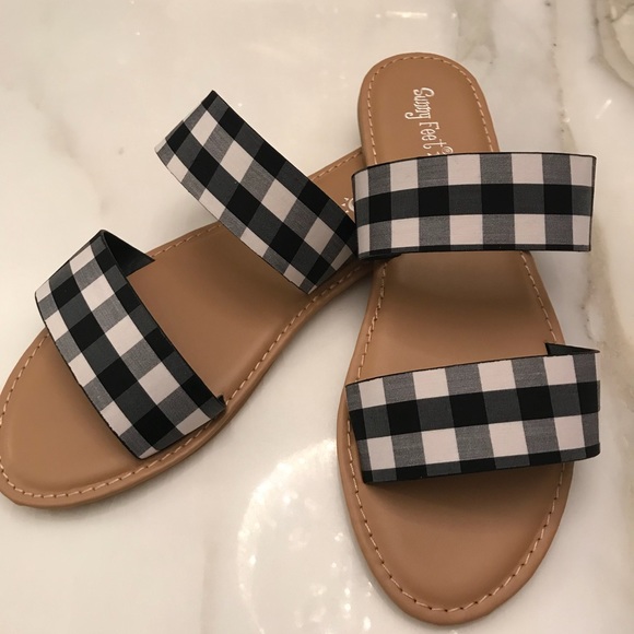 SUNNY FEET Shoes - BNWT gingham print sandals